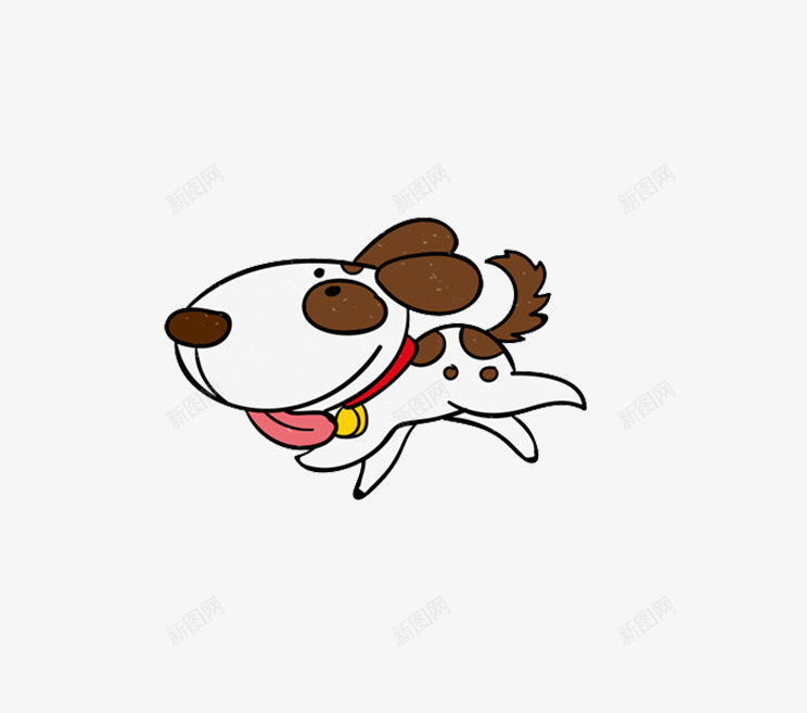 卡通可爱棕色斑点狗png免抠素材_新图网 https://ixintu.com 动漫 动画 卡通狗 宠物 斑点狗 跑起来的小狗 黑白斑点狗