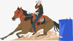 骑马赛马骑手骏马剪影高傲的牛仔高清图片