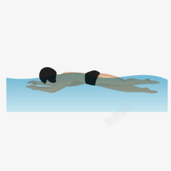 水上安全溺水的男孩矢量图高清图片
