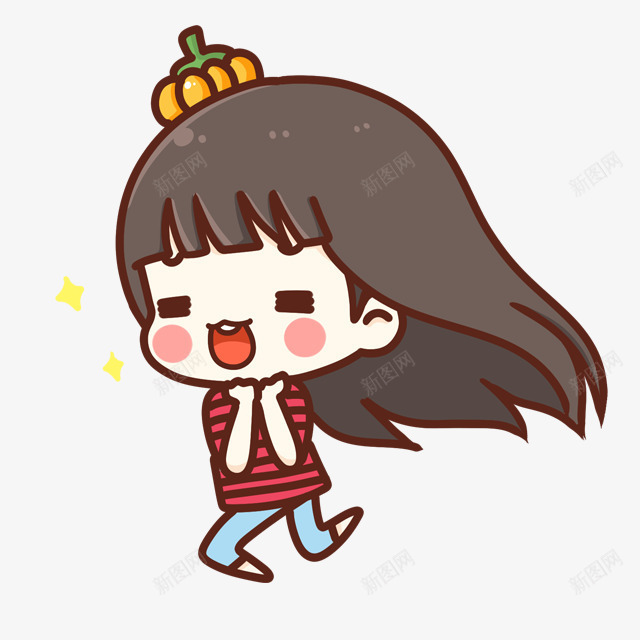 开心奔跑的少女png免抠素材_新图网 https://ixintu.com 奔跑 少女 开心