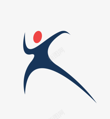 奔跑的人物logo图标图标