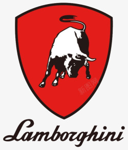 兰博基尼LOGO红色兰博基尼logo图标高清图片