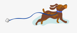 狗奔跑卡通可爱奔跑的狗矢量图高清图片