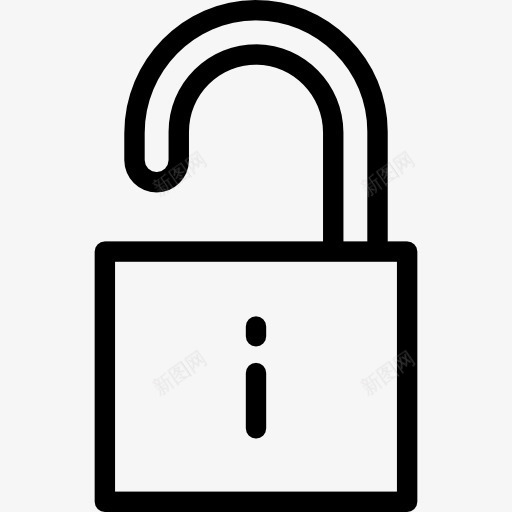 锁图标png_新图网 https://ixintu.com 安全 工具和器具 挂锁 畅通 锁 隐私