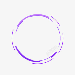 科技方框透明紫色边框高清图片