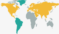 分布图表黄绿色世界分布地图矢量图高清图片