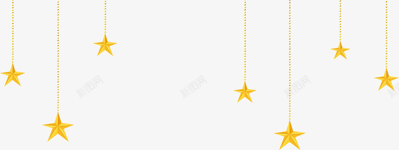 手绘黄色圣诞星星装饰png免抠素材_新图网 https://ixintu.com 圣诞 星星 装饰 黄色