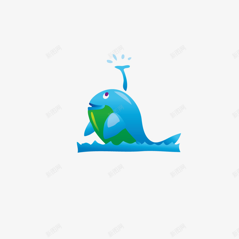 海的元素png免抠素材_新图网 https://ixintu.com 卡通可爱元素 圈圈 夏天素材 底图 彩色 海豚 海边元素