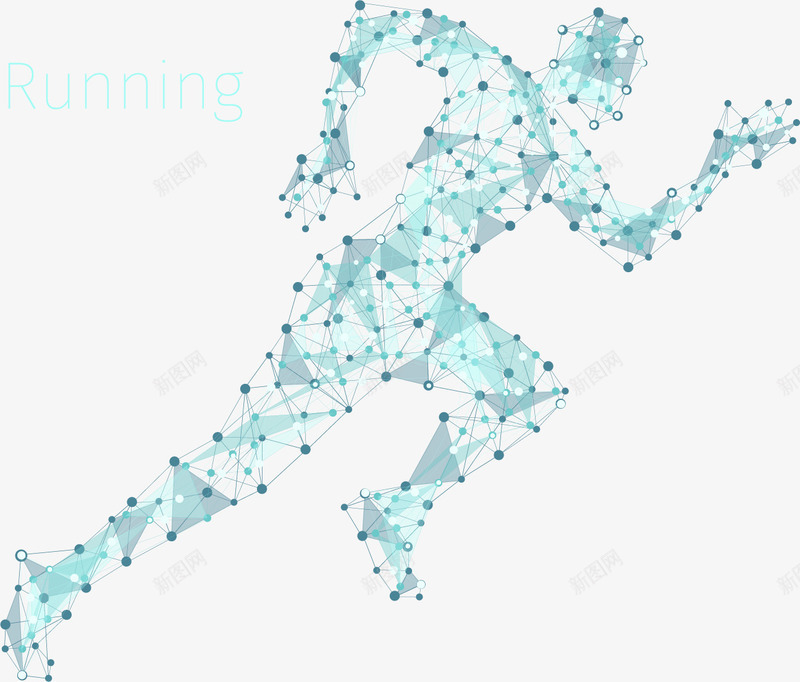 跑步的人矢量图eps免抠素材_新图网 https://ixintu.com 动感 跑步 运动员 速度 矢量图