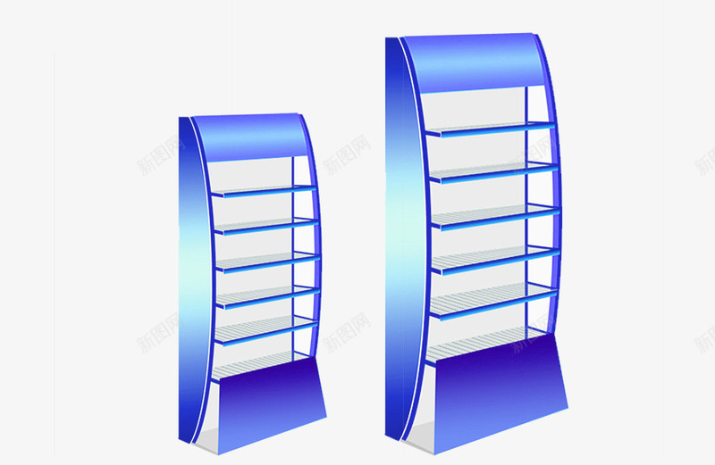 超市陈列柜效果图png免抠素材_新图网 https://ixintu.com 室内装修 室内设计 工装效果图 工装设计 蓝色陈列架 装修实景图 货架 超市效果图 超市陈列柜 陈列架 陈列柜