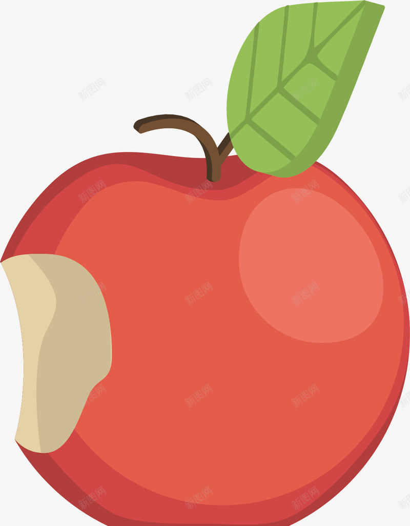 咬一口的苹果矢量图ai免抠素材_新图网 https://ixintu.com 产品 品牌 水果 红色 艺术 艺术品 矢量图
