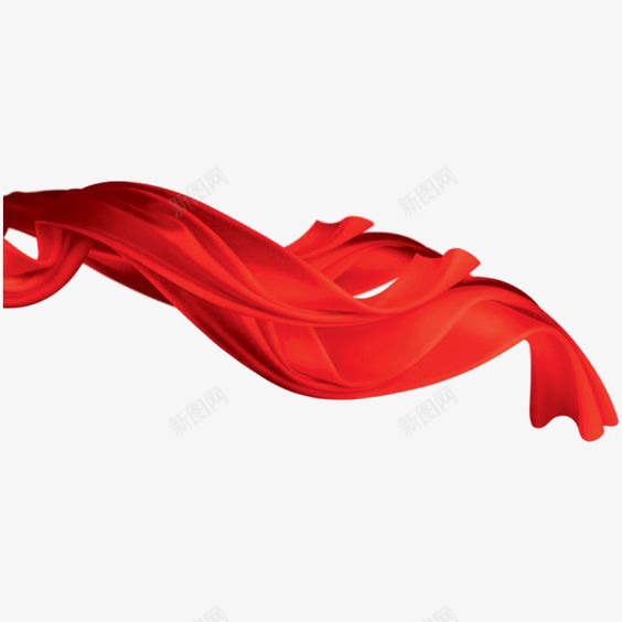 红色丝带元素png免抠素材_新图网 https://ixintu.com 丝带 丝绸 新图网 红绸带 线条 飘带