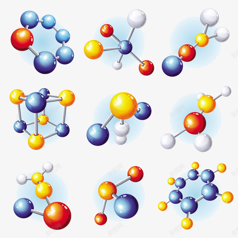 化学分子构造psd免抠素材_新图网 https://ixintu.com 分子 化学 构造 模型