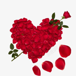 情人节设计模板心形玫瑰花高清图片