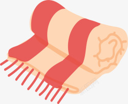 度假毛巾夏天海边粉色毛巾矢量图高清图片