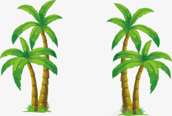 椰子树装饰夏天椰子树矢量图高清图片