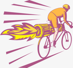 自行车比赛的喷气发动机的自行车素材