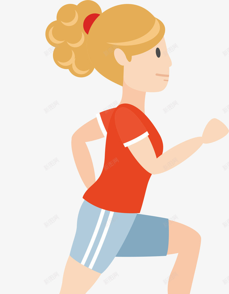 跑步健身主题红衣少女矢量图ai免抠素材_新图网 https://ixintu.com 人物 体育 健身 卡通红衣少女 手描 活动 设计 跑步 运动 锻炼 矢量图