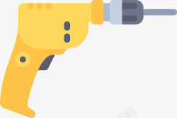 电手钻黄色冲击钻工具图标高清图片