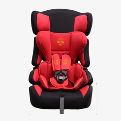 产品实物红色安全座椅素材
