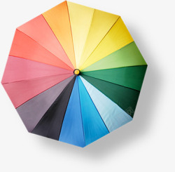 彩色七彩雨伞素材