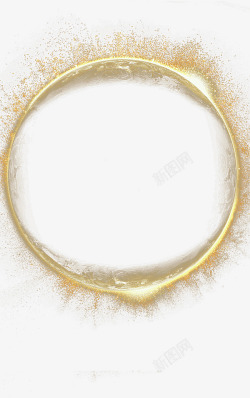 圆形中式装饰金色圆形金粉边框黑金高清图片