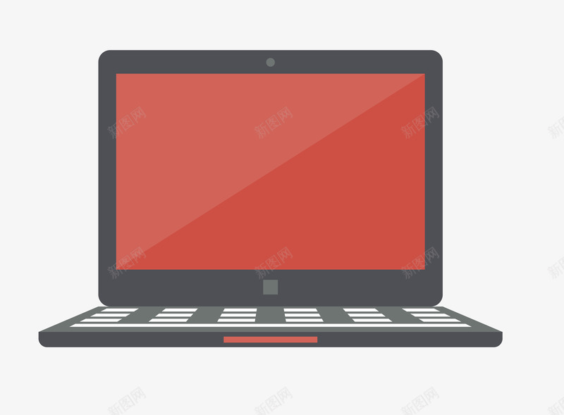 红色电脑屏幕png免抠素材_新图网 https://ixintu.com 卡通 屏幕 手绘 电脑 笔记本 简图 红色 黑色