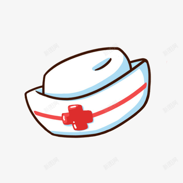 卡通医用护士帽png免抠素材_新图网 https://ixintu.com 医用 卡通 护士 护士漫画