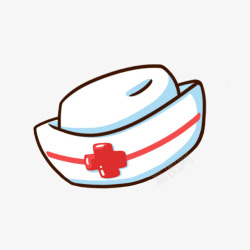 红心护士帽卡通医用护士帽高清图片