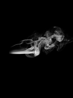 烟雾元素漂浮飘散的一缕轻烟雾气烟雾高清图片