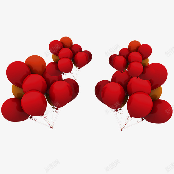 双十二红色汽球png免抠素材_新图网 https://ixintu.com 促销气氛汽球 双十一汽球 双十二汽球矢量图 汽球素材 红色汽球