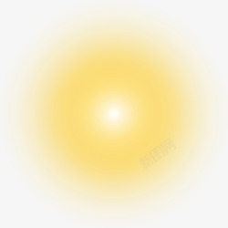 光辉圆圈黄色闪耀光芒高清图片