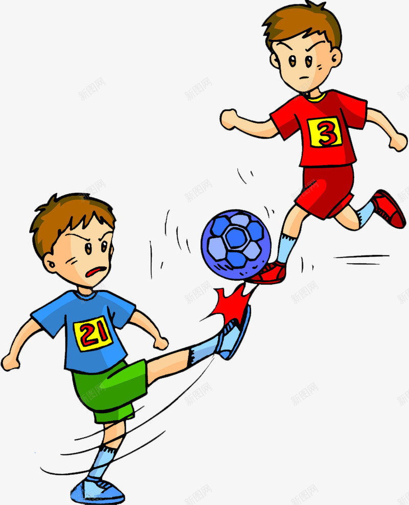 传球的男孩png免抠素材_新图网 https://ixintu.com 卡通 可爱的 少儿足球 帅气的 手绘 简笔 红色的 足球