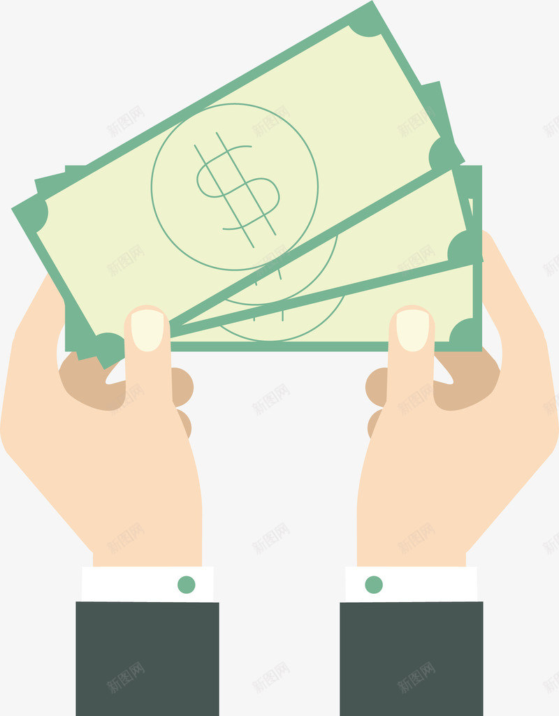 手拿金钱png免抠素材_新图网 https://ixintu.com 卡通 手指 手绘 没有 金钱