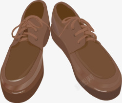 棕色男士皮鞋素材