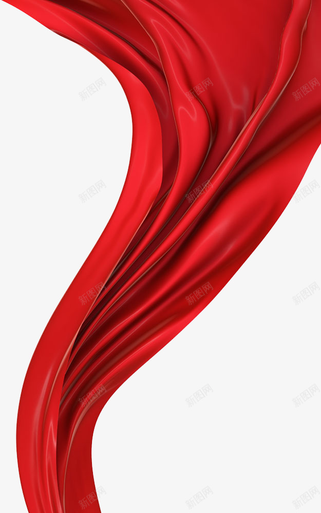 红色飘带png免抠素材_新图网 https://ixintu.com 动态飘带 红色 织带 血红色 装饰 褶皱 飘带