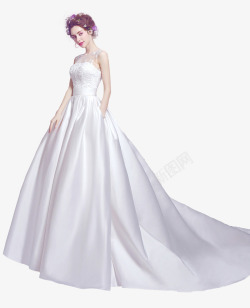 高贵婚纱创意高贵摄影白色婚纱新娘高清图片