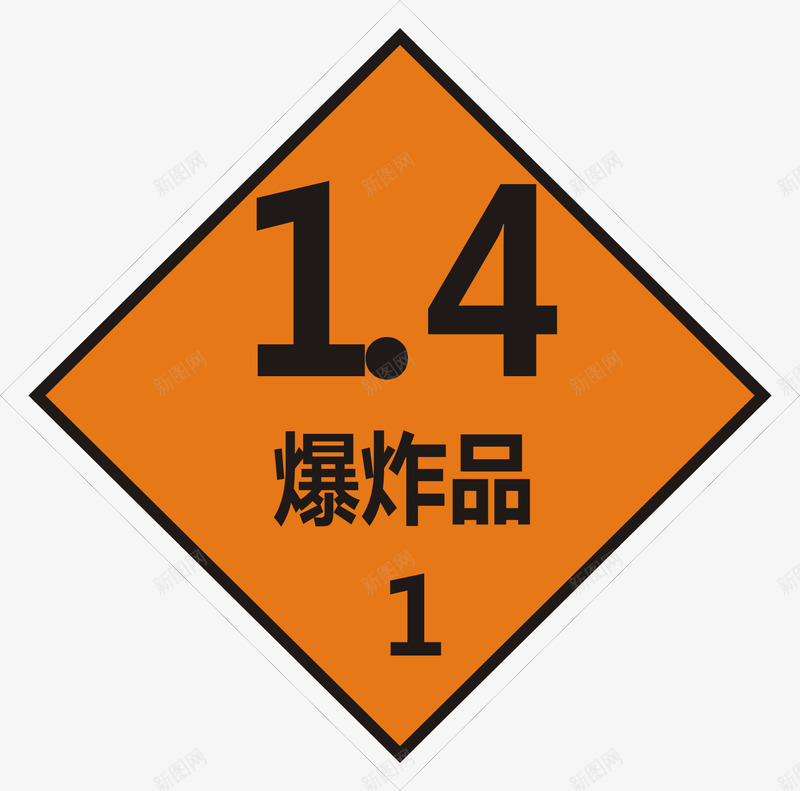 爆炸品图标png_新图网 https://ixintu.com 公共信息标志 公共标识标记 危险货物包装标志 危险货物包装标识