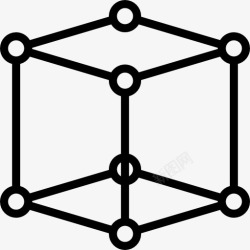 原子键立方体图标高清图片