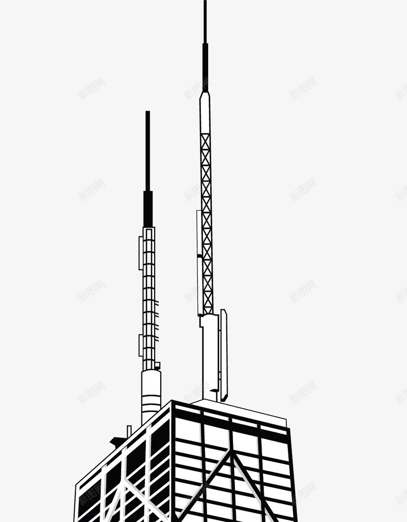 金属材质避雷针摩天大楼矢量图ai免抠素材_新图网 https://ixintu.com 卡通 卡通风格 城市大楼 城市摩天大楼 矢量大楼 避雷针 金属材质 矢量图