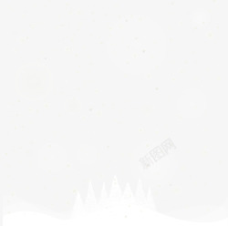 纯白雪子冰天雪地白色圣诞树高清图片