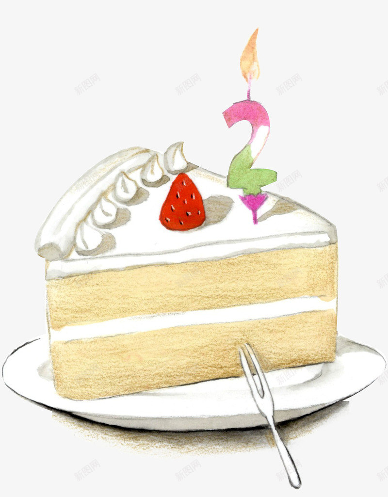 奶油小蛋糕png免抠素材_新图网 https://ixintu.com 可爱 奶油 手绘 白色 简单 蛋糕