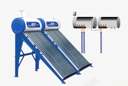 太阳能热水器蓝色太阳能热水器高清图片