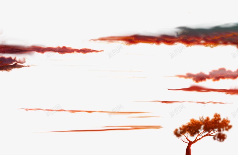 红色大气云朵边框纹理png免抠素材_新图网 https://ixintu.com 云朵 免抠PNG 大气 红色 边框纹理