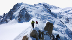 勃朗阿尔卑斯山勃朗峰雪山三高清图片