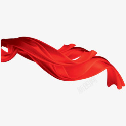 大红色丝绸红色丝巾高清图片