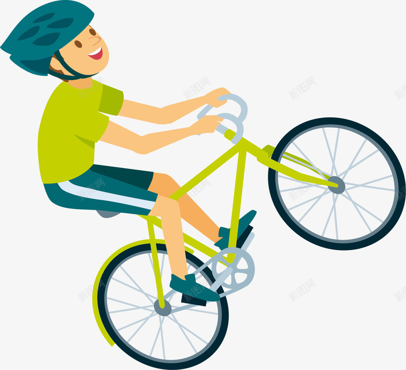 创意男孩骑自行车矢量图ai免抠素材_新图网 https://ixintu.com 创意 卡通 手绘 男孩 设计 骑自行车 矢量图