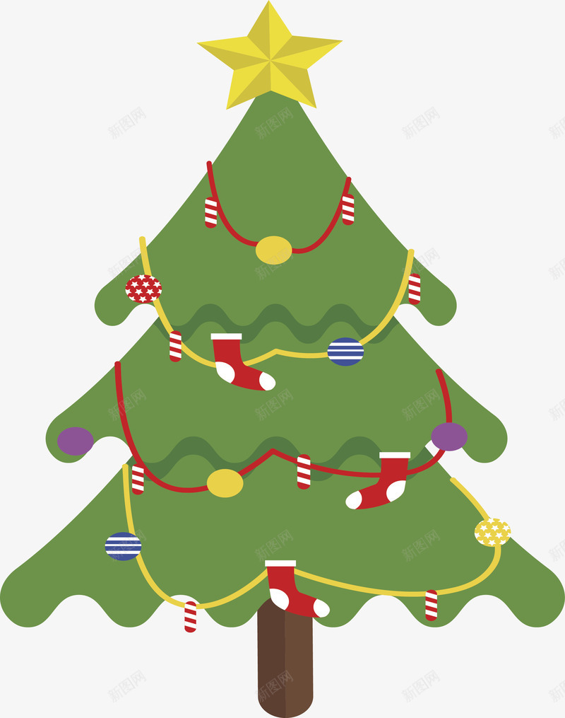 美丽装饰圣诞树png免抠素材_新图网 https://ixintu.com 圣诞快乐 圣诞树 圣诞节 矢量png 精美圣诞树 装饰圣诞树