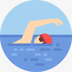 奥运会游泳游泳图标高清图片
