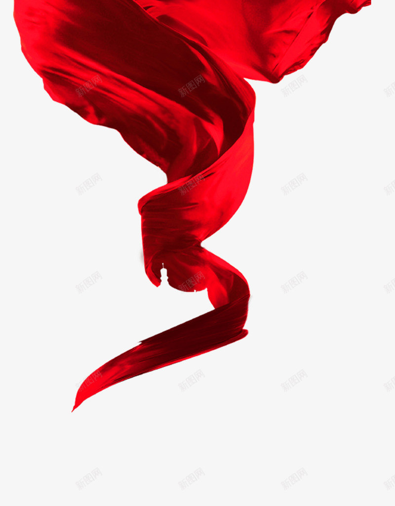 红色绸带丝带png免抠素材_新图网 https://ixintu.com 丝带 悬浮 新图网 红色 绸带